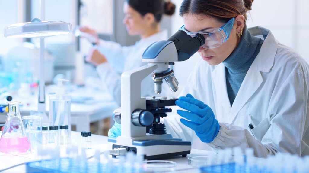 Young,Scientists,Conducting,Research,Investigations,In,A,Medical,Laboratory,,A