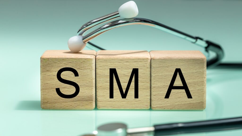Sma,,Spinal,Muscular,Atrophy,,Written,On,Wooden,Blocks,,A,Rare