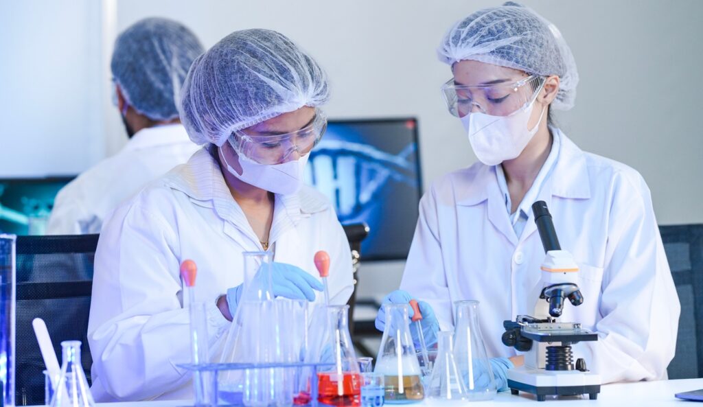 Biotech,Researchers,Analyzing,Genomic,Data,Via,Ai-driven,Molecular,Sequencing,In