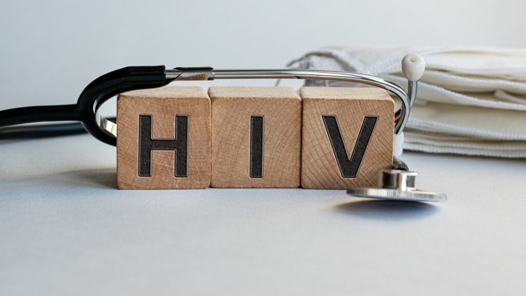 Hiv,Inscription,On,Wooden,Cubes,Isolated,On,White,Background,,Medicine