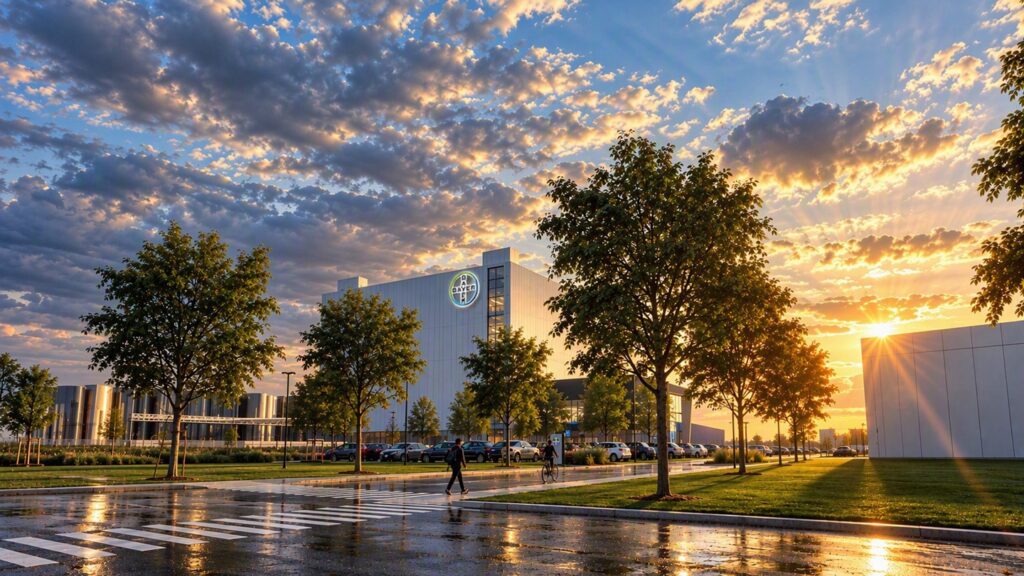 Illustration of New Albany International Business Park. Credit: Bayer AG.